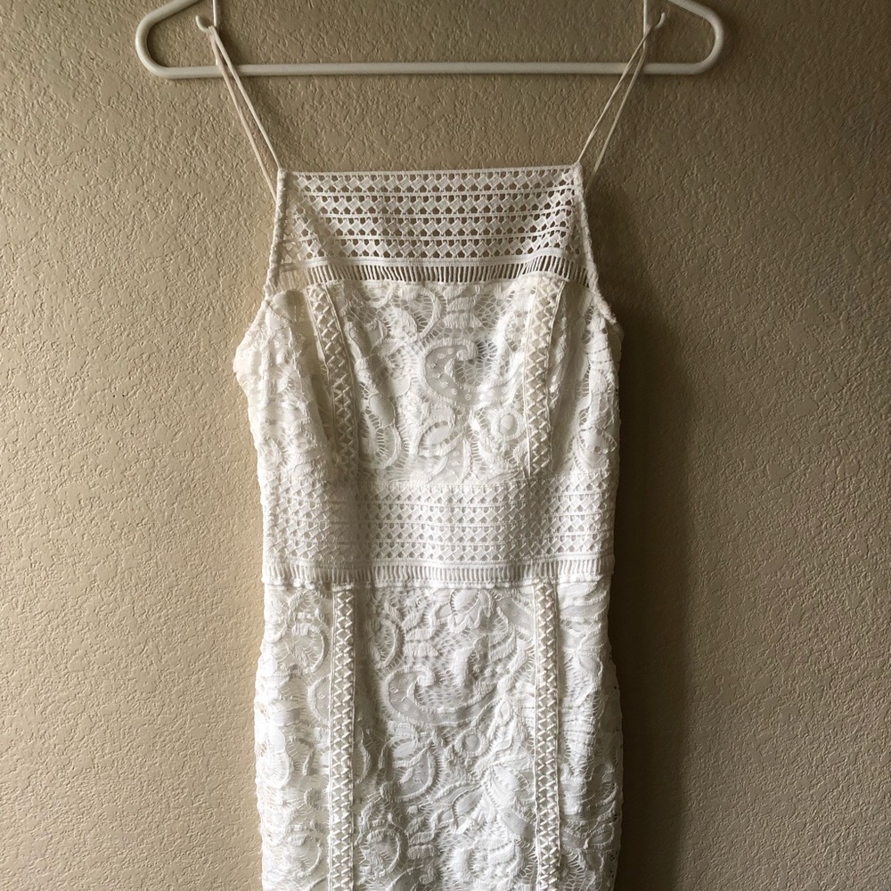 Topshop white lace dress